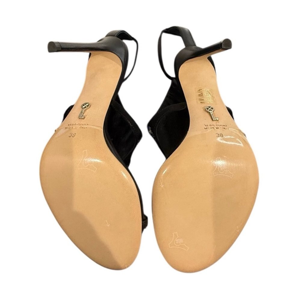 Daniela Funari Women's Leather‎ Black Stelletos Made In Italy NWT - Picture 7 of 10